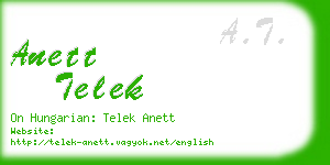 anett telek business card